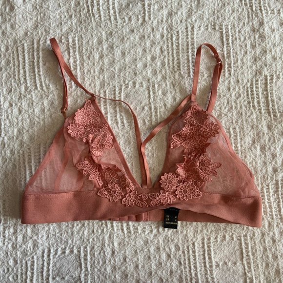Revamped Other - Revamped pink sheer strappy bralette medium